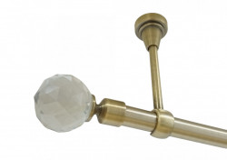 Galerie simpla prindere tavan fara inele KULA CRYSTAL 19 MM aur antic - Img 1