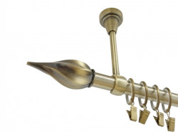 Galerie simpla prindere tavan TWISTER 19 mm aur antic - Img 1