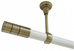 Galerie tavan fara inele CYLINDRU /25 - alb/aur antic - Img 1