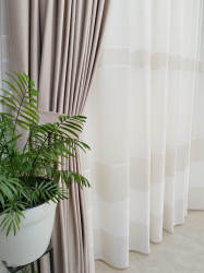Set complet draperie catifea cu perdea lola57 si mantovane cu cravata - Img 2