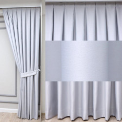 Set complet pentru fereastra BLACKOUT DRAPERIE Red FIESTA SATEN GRI DESCHIS 008+ PERDEA VOAL508 - Img 3