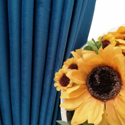 SET DRAPERIE CATIFEA VELVET CU REJANSA DE 8 CM BLEUMARIN - Img 4