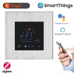 Termostat inteligent Zigbee pentru incalzire in pardoseala pe baza de apa, cu rama de aluminiu - Img 5