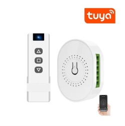 Comutator inteligent de releu WiFi + RF pentru jaluzele/rulouri rulante TUYA/Smart Life cu telecomanda
