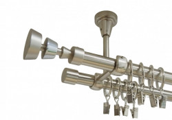 Galerie dubla afina prindere tavan 19 mm inox - Img 1