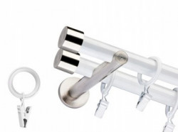 Galerie dubla duo PICIOR UNIVERSAL - DOP19/19 - ALB + INOX
