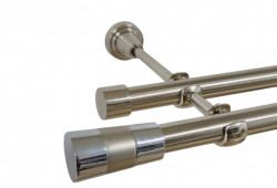 Galerie dubla fara inele valeo crom 19 mm inox - Img 1
