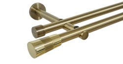 Galerie dubla picior universal fara inele prindere perete valeo 19/19 mm aur antic - Img 1