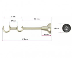 Galerie dubla prindere perete Verona gold 25mm/19mm - Img 3