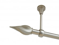 Galerie simpla prindere tavan fara inele twister 19 mm crom mat - Img 1