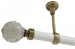Galerie tavan fara inele KULA CRYSTAL /25 - alb/aur antic - Img 1