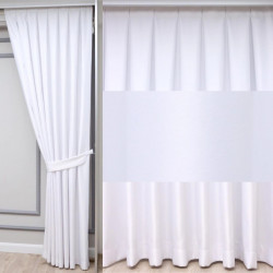 Set complet pentru fereastra BLACKOUT DRAPERIE Red FIESTA SATEN 02 ALB+ PERDEA VOAL508 - Img 3