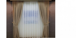 Set complet pentru fereastra DRAPERIE SATEN Bej 501+ PERDEA VOAL508 - Img 1