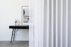 Draperie blackout MENDOLA cu rejansa ALB-GRI 101 - Img 1