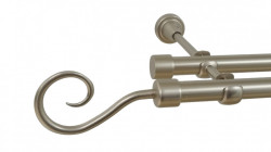 Galerie dubla fara inele HAK 19 mm CROM MAT - Img 1