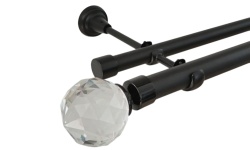 Galerie dubla fara inele kula cristal - 25/19 - negru - Img 1