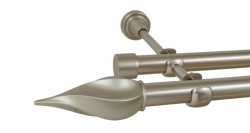 Galerie dubla fara inele TWISTER 19 mm -dubla CROM MAT - Img 1