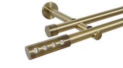 Galerie dubla picior universal fara inele prindere perete allure 19/19 mm aur antic - Img 1