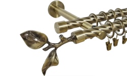Galerie dubla twist prindere perete picior universal galaz 19/19 aur antic - Img 1