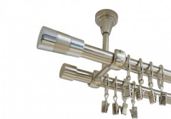 Galerie dubla VALEO CROM prindere tavan 19 MM INOX - Img 1