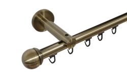 Galerie simpla 19 mm prindere perete teava profil todi max aur antic - Img 1
