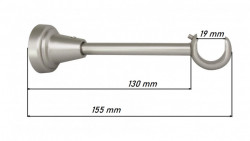 Galerie simpla fara inele cilindru alb 19 mm INOX - Img 3