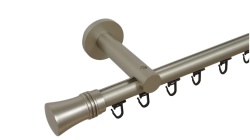 Galerie simpla prindere perete teava profil 19 mm capri crom mat - Img 1