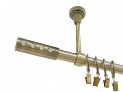 Galerie simpla prindere tavan ALLURE 19 mm aur antic