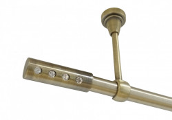 Galerie simpla prindere tavan fara inele ALLURE 19 MM aur antic - Img 1