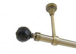 Galerie simpla prindere tavan fara inele KULA CRYSTAL NEGRU 19 MM aur antic - Img 1