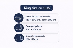 King size cu husa