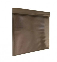 Rulou exterior aluminiu maro cu sistem de acționare cu arc pretensionat