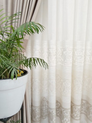 Set complet draperie catifea cu perdea selena02 si mantovane cu cravata - Img 3