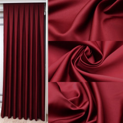 Set complet pentru fereastra BLACKOUT DRAPERIE Red FIESTA SATEN 012 BORDO + PERDEA VOAL508 - Img 2