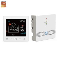 Termostat Inteligent TORWT-25 Portabil, cu WiFi+RF, ecran tactil, pentru centrale pe gaz, incalzire in pardoseala Alb