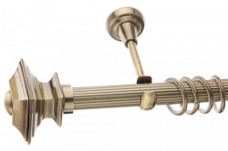 Galerie simpla striat VERDI 19 mm - aur antic - Img 1