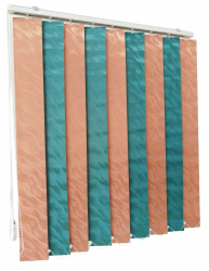 Jaluzele verticale BEATA 9609/9621 somon/verde petrol - Img 1