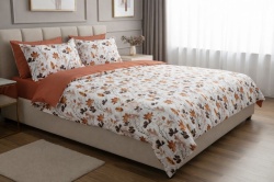 Lenjerie de pat Cotton Pro 100% bumbac – imprimare digitală (Cooper Leaves)