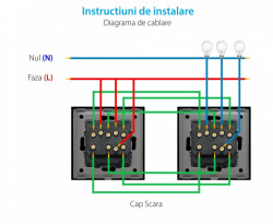 Modul intrerupator triplu cap scara mecanic - Img 5