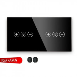 Panou întrerupător dimmer (Variator tensiune) WiFi+dimmer (Variator tensiune) WiFi din sticlă M1 - Img 2