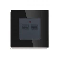 Priză dublă USB 3.1A M1 negru