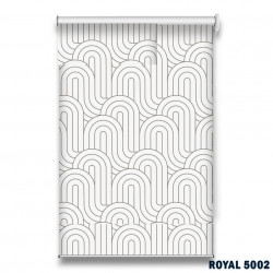 Roletă textilă Royal 5002 albă cu model geometric modern