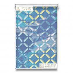 Roletă textilă Urban 4013 cu model abstract albastru