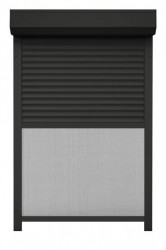 Rulou Exterior Aluminiu Gri Antracit cu Plasă Insecte – Acționare Manuală