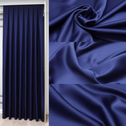 Set complet pentru fereastra BLACKOUT DRAPERIE Red FIESTA SATEN 015 ALBASTRU+ PERDEA VOAL508 - Img 2