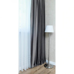 Set complet pentru fereastra DRAPERIE soft V44 gri inchis+ PERDEA 1008 - Img 6