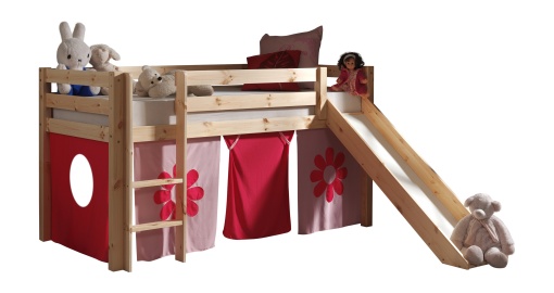 PINO PAT SEMI-INALT cu glisieră și perdea Pink Flower.
