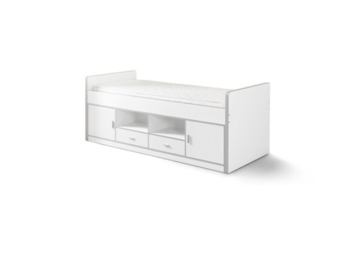 Pat cu Depozitare Integrată, Alb (PAL) – Bonny – Vipack