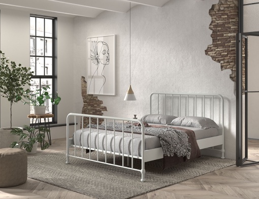Pat Metalic, Alb, 160 x 200 cm (Metal) – BRONXX – Vipack