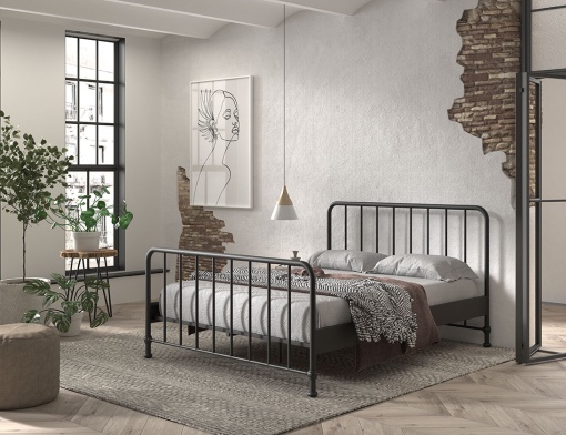 Pat Metalic, Negru, 160 x 200 cm (Metal) – BRONXX – Vipack